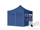 3x3m Stahl Faltpavillon, inkl. 4 Seitenteile, blau 3x3m Stahl Faltpavillon, inkl. 4 Seitenteile, blau