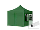 3x3m Stahl Faltpavillon, inkl. 4 Seitenteile, dunkelgrün 3x3m Stahl Faltpavillon, inkl. 4 Seitenteile, dunkelgrün