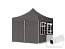 3x3m Stahl Faltpavillon, inkl. 4 Seitenteile, dunkelgrau 3x3m Stahl Faltpavillon, inkl. 4 Seitenteile, dunkelgrau