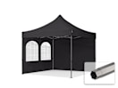 3x3m Stahl Faltpavillon, inkl. 2 Seitenteile, schwarz 3x3m Stahl Faltpavillon, inkl. 2 Seitenteile, schwarz