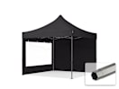 3x3m Stahl Faltpavillon, inkl. 2 Seitenteile, schwarz 3x3m Stahl Faltpavillon, inkl. 2 Seitenteile, schwarz