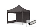 3x3m Stahl Faltpavillon, inkl. 2 Seitenteile, dunkelgrau 3x3m Stahl Faltpavillon, inkl. 2 Seitenteile, dunkelgrau