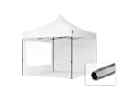 3x3m Stahl Faltpavillon, inkl. 2 Seitenteile, weiß 3x3m Stahl Faltpavillon, inkl. 2 Seitenteile, weiß