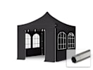 3x3m Stahl Faltpavillon, inkl. 4 Seitenteile, schwarz 3x3m Stahl Faltpavillon, inkl. 4 Seitenteile, schwarz