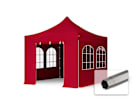 3x3m Stahl Faltpavillon, inkl. 4 Seitenteile, rot 3x3m Stahl Faltpavillon, inkl. 4 Seitenteile, rot