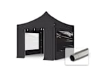 3x3m Stahl Faltpavillon, inkl. 4 Seitenteile, schwarz 3x3m Stahl Faltpavillon, inkl. 4 Seitenteile, schwarz