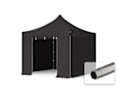 3x3m Stahl Faltpavillon, inkl. 4 Seitenteile, schwarz 3x3m Stahl Faltpavillon, inkl. 4 Seitenteile, schwarz