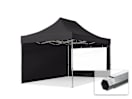 3x4,5m Aluminium Faltpavillon, inkl. 2 Seitenteile, schwarz 3x4,5m Aluminium Faltpavillon, inkl. 2 Seitenteile, schwarz