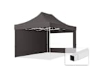 3x4,5m Stahl Faltpavillon, inkl. 2 Seitenteile, dunkelgrau 3x4,5m Stahl Faltpavillon, inkl. 2 Seitenteile, dunkelgrau