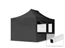 3x4,5m Stahl Faltpavillon, inkl. 4 Seitenteile, schwarz 3x4,5m Stahl Faltpavillon, inkl. 4 Seitenteile, schwarz