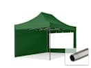 3x4,5m Stahl Faltpavillon, inkl. 2 Seitenteile, dunkelgrün 3x4,5m Stahl Faltpavillon, inkl. 2 Seitenteile, dunkelgrün
