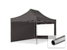 3x4,5m Stahl Faltpavillon, inkl. 2 Seitenteile, dunkelgrau 3x4,5m Stahl Faltpavillon, inkl. 2 Seitenteile, dunkelgrau