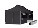 3x6m Aluminium Faltpavillon, inkl. 4 Seitenteile, schwarz 3x6m Aluminium Faltpavillon, inkl. 4 Seitenteile, schwarz