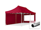 3x6m Aluminium Faltpavillon, inkl. 2 Seitenteile, rot 3x6m Aluminium Faltpavillon, inkl. 2 Seitenteile, rot