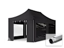3x6m Aluminium Faltpavillon, inkl. 4 Seitenteile, schwarz 3x6m Aluminium Faltpavillon, inkl. 4 Seitenteile, schwarz