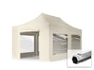 3x6m Aluminium Faltpavillon, inkl. 4 Seitenteile, creme 3x6m Aluminium Faltpavillon, inkl. 4 Seitenteile, creme