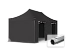 3x6m Aluminium Faltpavillon, inkl. 4 Seitenteile, schwarz 3x6m Aluminium Faltpavillon, inkl. 4 Seitenteile, schwarz