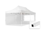 3x6m Stahl Faltpavillon, inkl. 2 Seitenteile, weiß 3x6m Stahl Faltpavillon, inkl. 2 Seitenteile, weiß