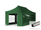 3x6m Stahl Faltpavillon, inkl. 4 Seitenteile, dunkelgrün 3x6m Stahl Faltpavillon, inkl. 4 Seitenteile, dunkelgrün