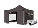 4x4m Aluminium Faltpavillon, inkl. 4 Seitenteile, dunkelgrau 4x4m Aluminium Faltpavillon, inkl. 4 Seitenteile, dunkelgrau