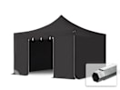 4x4m Aluminium Faltpavillon, inkl. 4 Seitenteile, schwarz 4x4m Aluminium Faltpavillon, inkl. 4 Seitenteile, schwarz