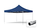 4x4m Aluminium Faltpavillon, ohne Seitenteile, dunkelblau 4x4m Aluminium Faltpavillon, ohne Seitenteile, dunkelblau