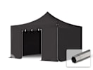 4x4m Stahl Faltpavillon, inkl. 4 Seitenteile, schwarz 4x4m Stahl Faltpavillon, inkl. 4 Seitenteile, schwarz