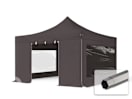 4x4m Stahl Faltpavillon, inkl. 4 Seitenteile, dunkelgrau 4x4m Stahl Faltpavillon, inkl. 4 Seitenteile, dunkelgrau