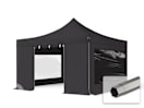 4x4m Stahl Faltpavillon, inkl. 4 Seitenteile, schwarz 4x4m Stahl Faltpavillon, inkl. 4 Seitenteile, schwarz