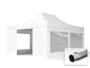 4x6m Aluminium Faltpavillon, inkl. 4 Seitenteile, weiß 4x6m Aluminium Faltpavillon, inkl. 4 Seitenteile, weiß