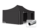 4x6m Aluminium Faltpavillon, inkl. 4 Seitenteile, schwarz 4x6m Aluminium Faltpavillon, inkl. 4 Seitenteile, schwarz
