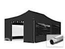 4x8m Aluminium Faltpavillon, inkl. 4 Seitenteile, schwarz 4x8m Aluminium Faltpavillon, inkl. 4 Seitenteile, schwarz