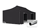 4x8m Aluminium Faltpavillon, inkl. 4 Seitenteile, schwarz 4x8m Aluminium Faltpavillon, inkl. 4 Seitenteile, schwarz