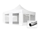 5x5m Aluminium Faltpavillon, inkl. 4 Seitenteile, weiß 5x5m Aluminium Faltpavillon, inkl. 4 Seitenteile, weiß