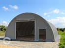 9,15x12m Rundbogenhalle, PRIMEtex-Plane, grau, mit Statik 9,15x12m Rundbogenhalle, PRIMEtex-Plane, grau, mit Statik