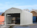 5x8m Zelthalle, PVC-Plane, grau, ohne Statik 5x8m Zelthalle, PVC-Plane, grau, ohne Statik