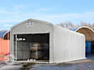 5x10m Zelthalle, PVC-Plane, grau, mit Statik (Betonuntergrund) 5x10m Zelthalle, PVC-Plane, grau, mit Statik (Betonuntergrund)