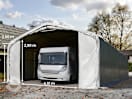 6x24m Zeltgarage, PRIMEtex-Plane, grau, mit Statik (Betonuntergrund) 6x24m Zeltgarage, PRIMEtex-Plane, grau, mit Statik (Betonuntergrund)