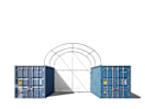 Rückwand für Container Überdachung 4m Breite, PRIMEtex 2300 PVC Plane, weiß Rückwand für Container Überdachung 4m Breite, PRIMEtex 2300 PVC Plane, weiß