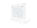 2x2 m Seitenteil mit quadratischem Fenster und Rollo 2x2 m Seitenteil mit quadratischem Fenster und Rollo