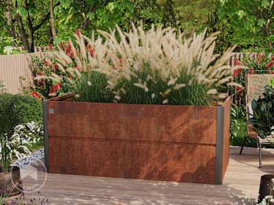 corten steel raised bed