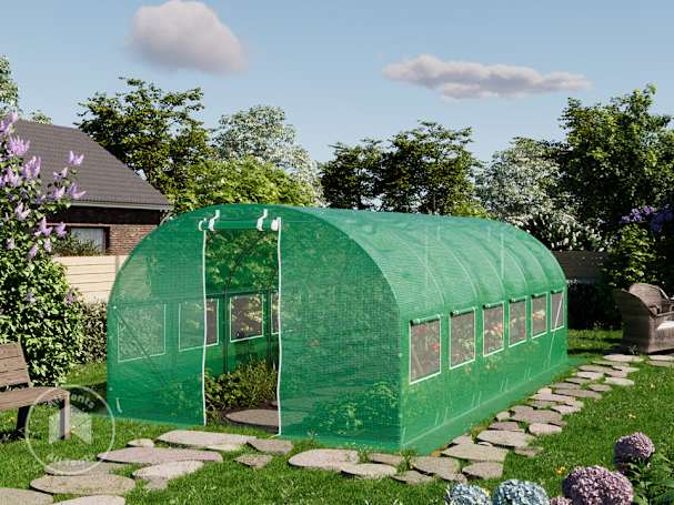 medium sized green polytunnel