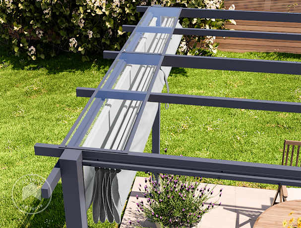 parked canopy under polycarbonate plate