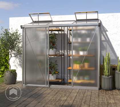 Stable lean-to greenhouses