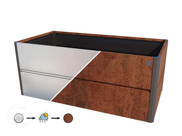 corten steel raised bed