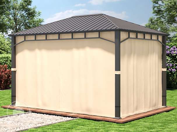 Cenador 3x3 con cortinas 