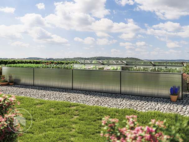 Huerto urbano rectangular