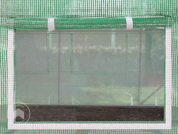 Ventana del invernadero túnel