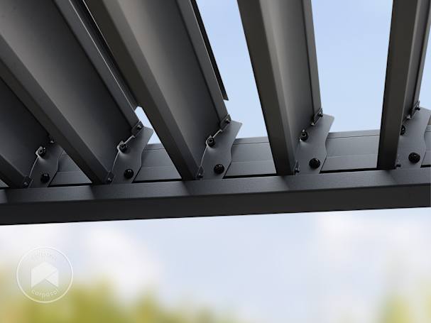 lamas orientables de la pérgola