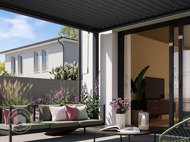 living room extension pergola